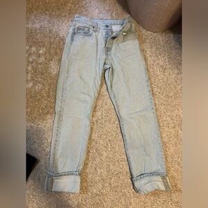 levis 501 jeans light wash size W25L30